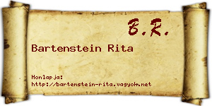 Bartenstein Rita névjegykártya